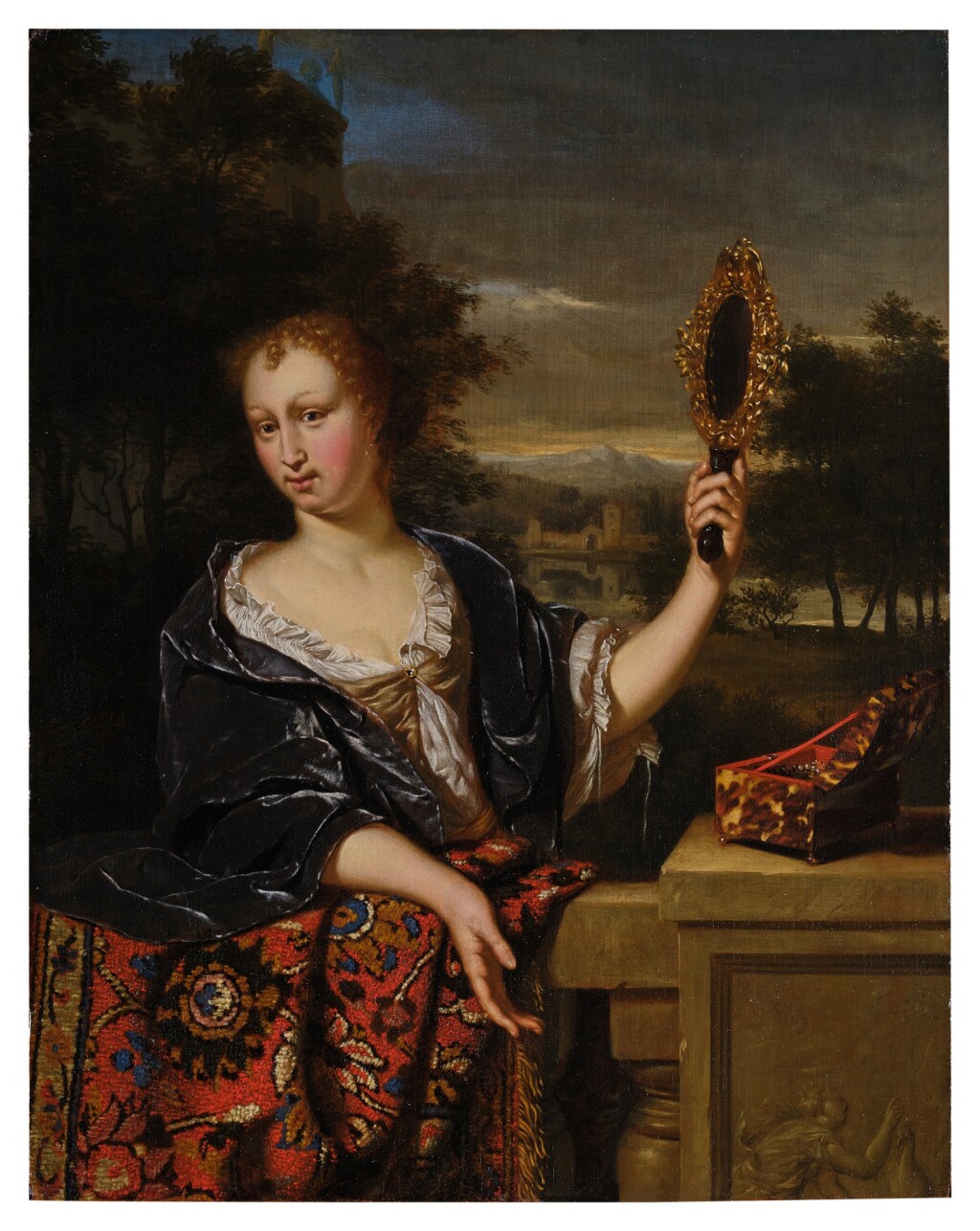Woman with mirror